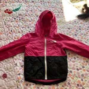 The North Face Fuchsia and Black Hooded Jacket